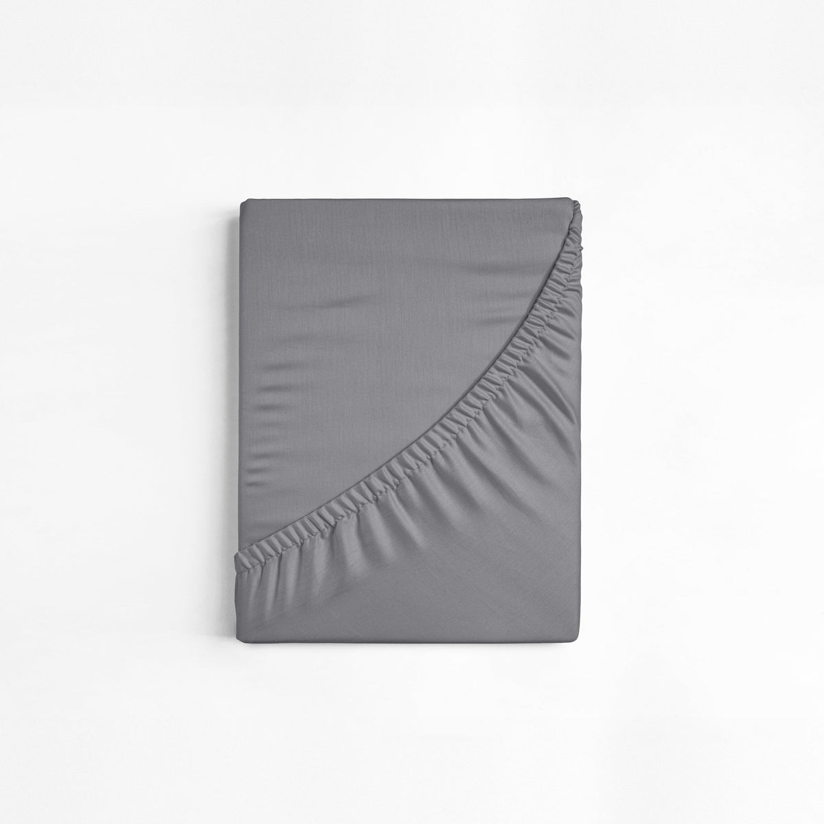 Cotton Fitted Sheet, Grey — 160 × 220 cm