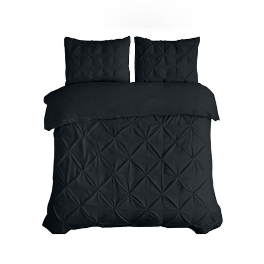 Capa de Edredão Salvador em Algodão Preto com Pintuck, 240 × 220 cm — imagem 2