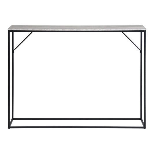 Consola Vita com Tampo Aspecto Travertino — 110 × 26 × 80 cm