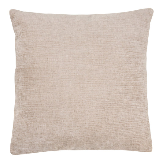 Almofada Leros em Viscose e Algodão, Bege — 45 × 45 cm