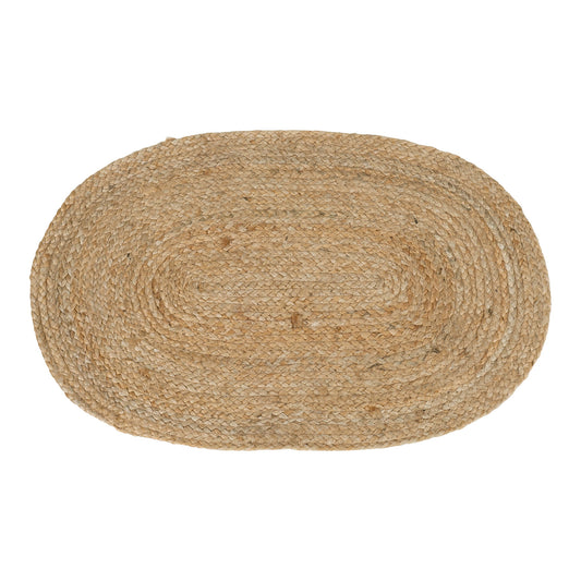 Capacho Bombay Oval em Juta Trançada, Natural — 50 × 80 cm