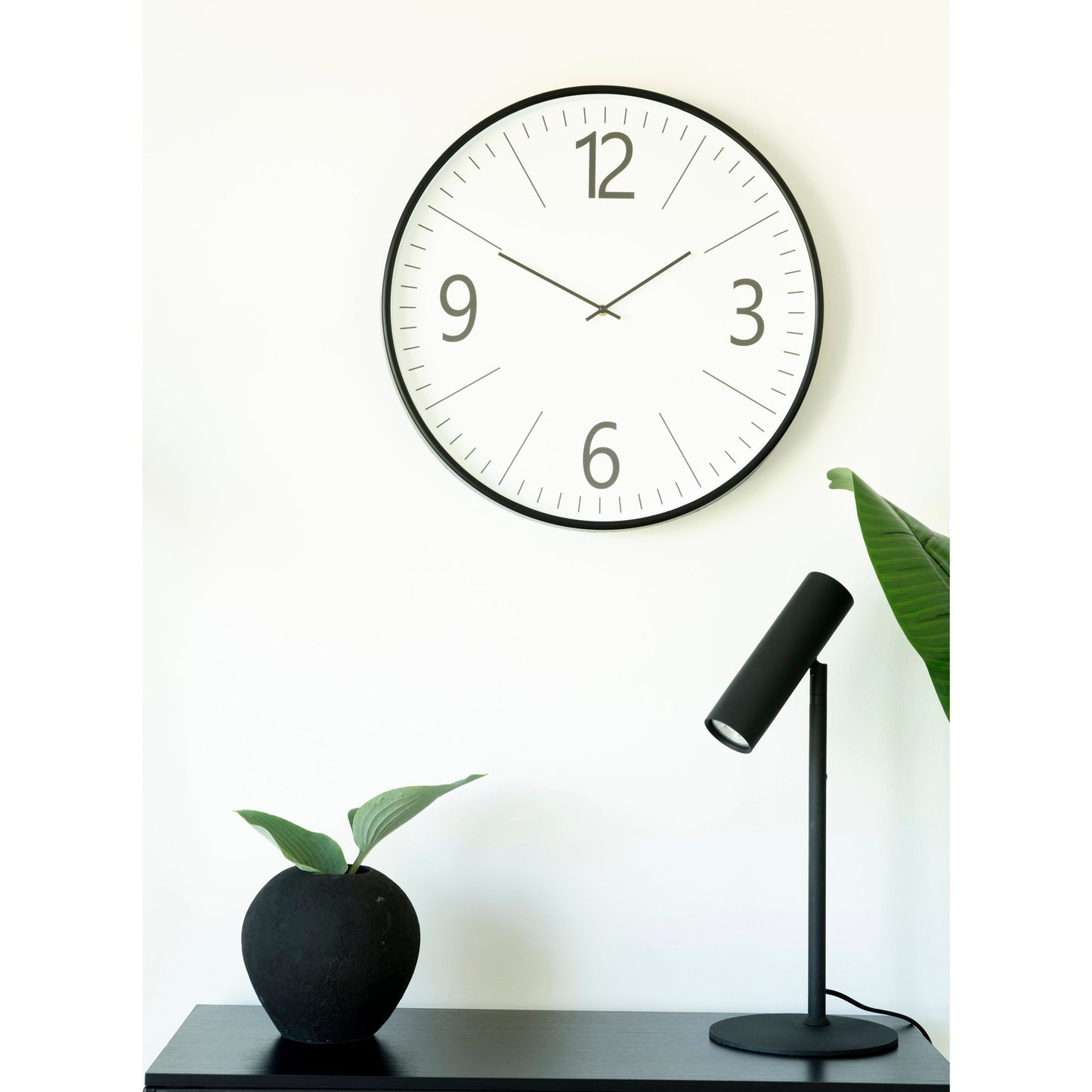 Relógio de Parede Biel, Preto e Branco Ø 51 cm