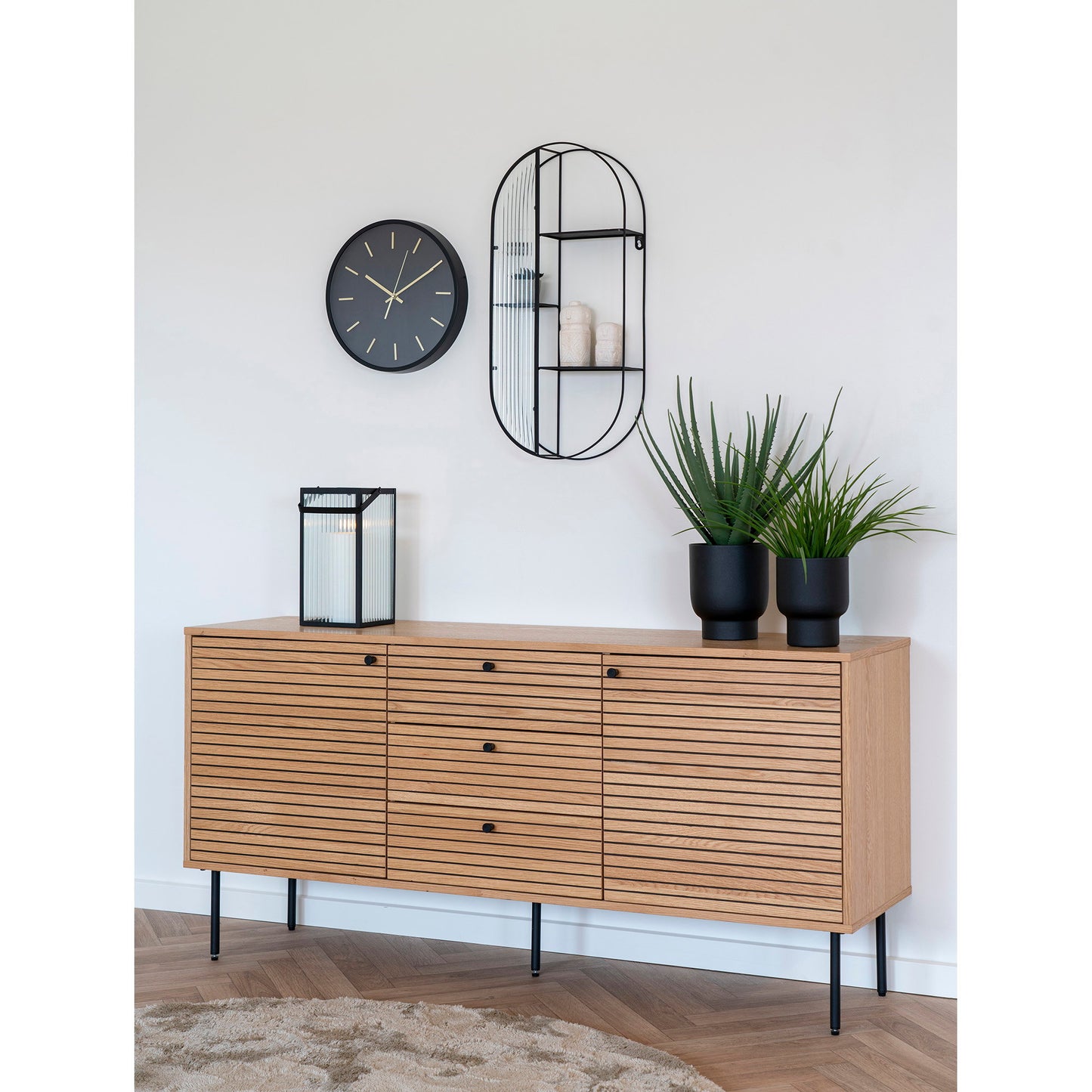 Relógio de Parede Kensington, Preto — Ø 35 cm