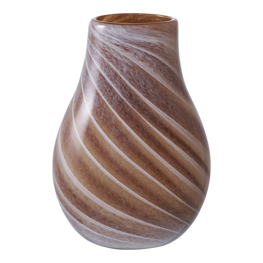 Vaso Alvor em Vidro Castanho, Ø 16 × 23 cm