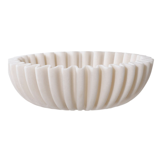 Taça Decorativa Comporta em Resina Bege, Ø 20 × 6,5 cm