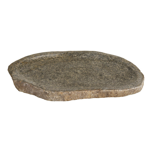 Bandeja Gara em Pedra de Rio Natural — 30 × 25 cm