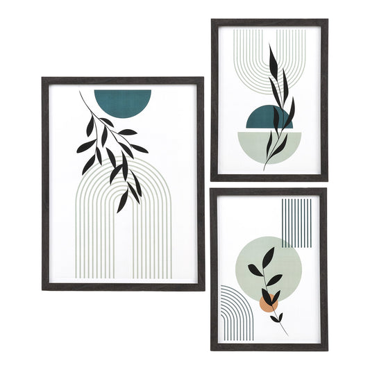 Conjunto de 3 Molduras Aspen em MDF Preto