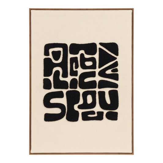 Decoração de Parede Tine com Tufos, Preto e Castanho — 50 × 70 cm