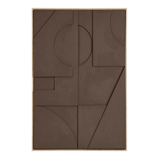 Decoração de Parede Isabella em Relevo Castanho, N.º 1 — 60 × 90 cm