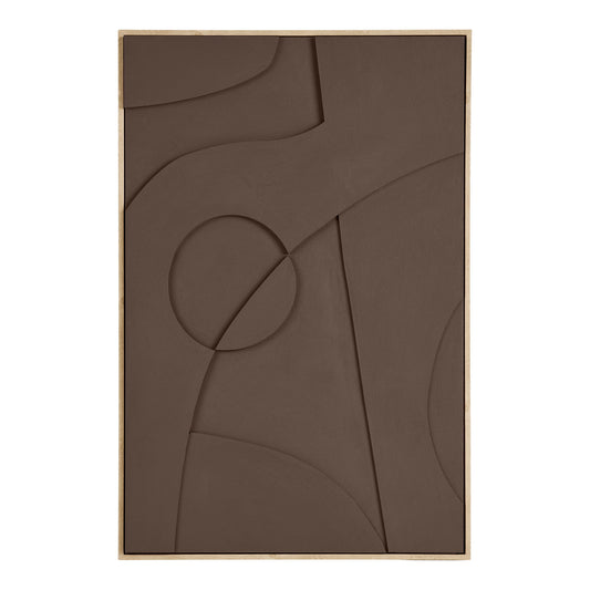 Decoração de Parede Isabella em Relevo Castanho, N.º 2 — 60 × 90 cm