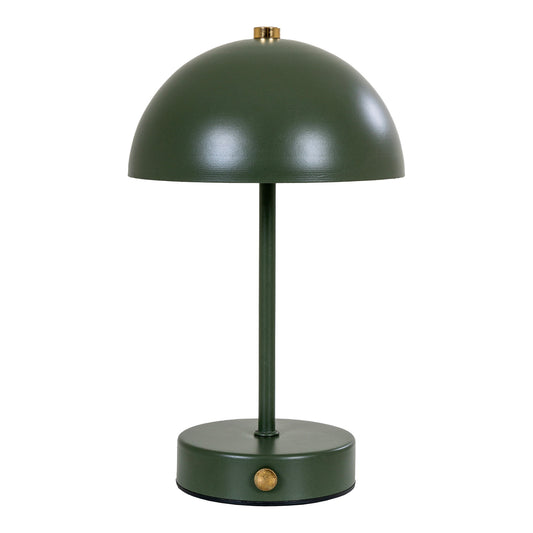 Candeeiro de Mesa Holt Recarregável, Metal Verde e Latão