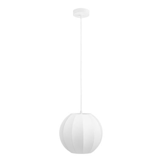 Candeeiro Pendente Coventry, Esfera em Resina Branca — Ø 25 cm