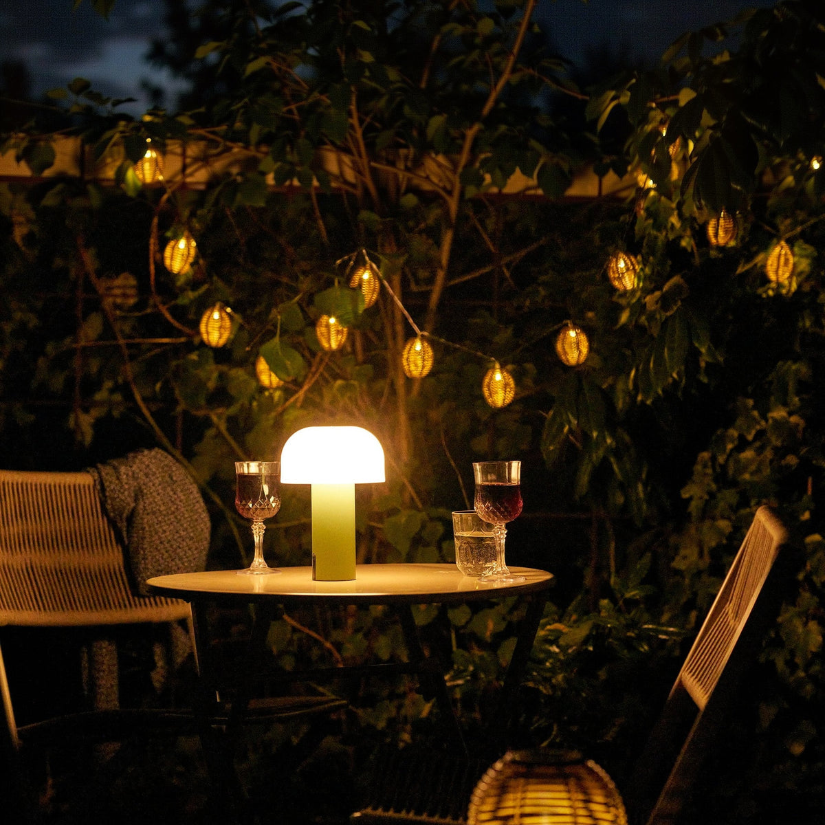 Lampe Portable Soham Rechargeable, Blanc et Vert