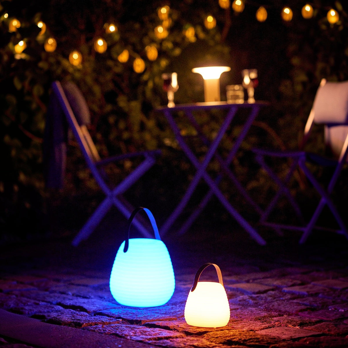 Candeeiro LED Derry Recarregável, Branco — 12 cm