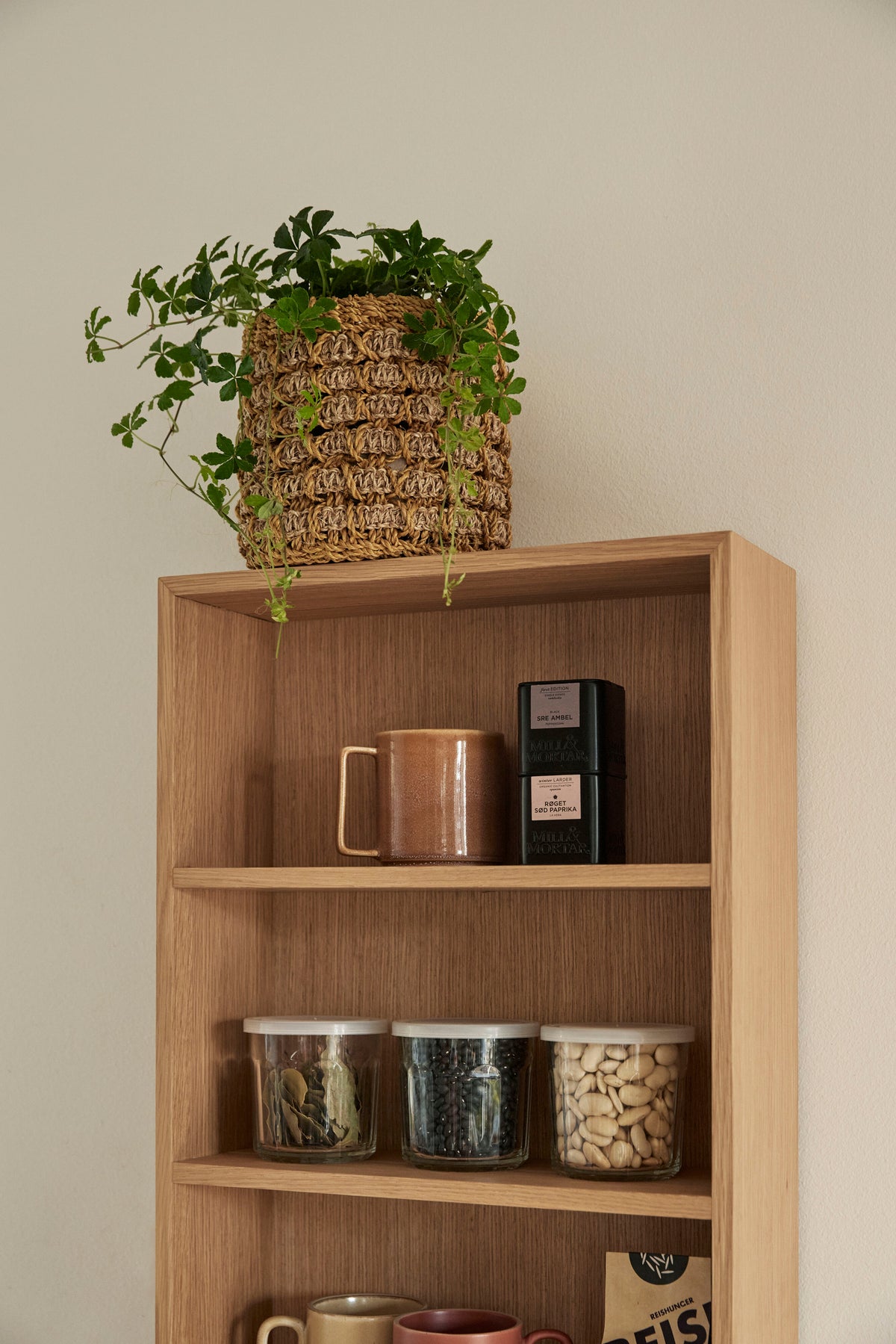 Prateleira de Parede Kappu em Carvalho, Natural — 40 × 15 × 100 cm