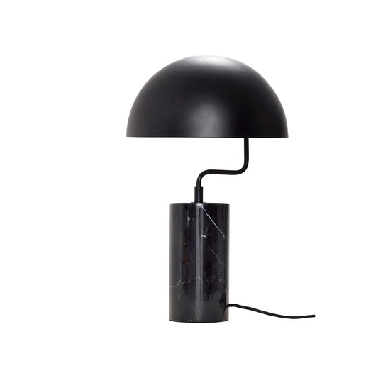 Black Marble and Iron Poise Table Lamp — Ø 30 × 48 cm
