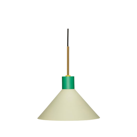 Crayon Iron Pendant Lamp, Light Yellow and Green — Ø 35 × 38 cm