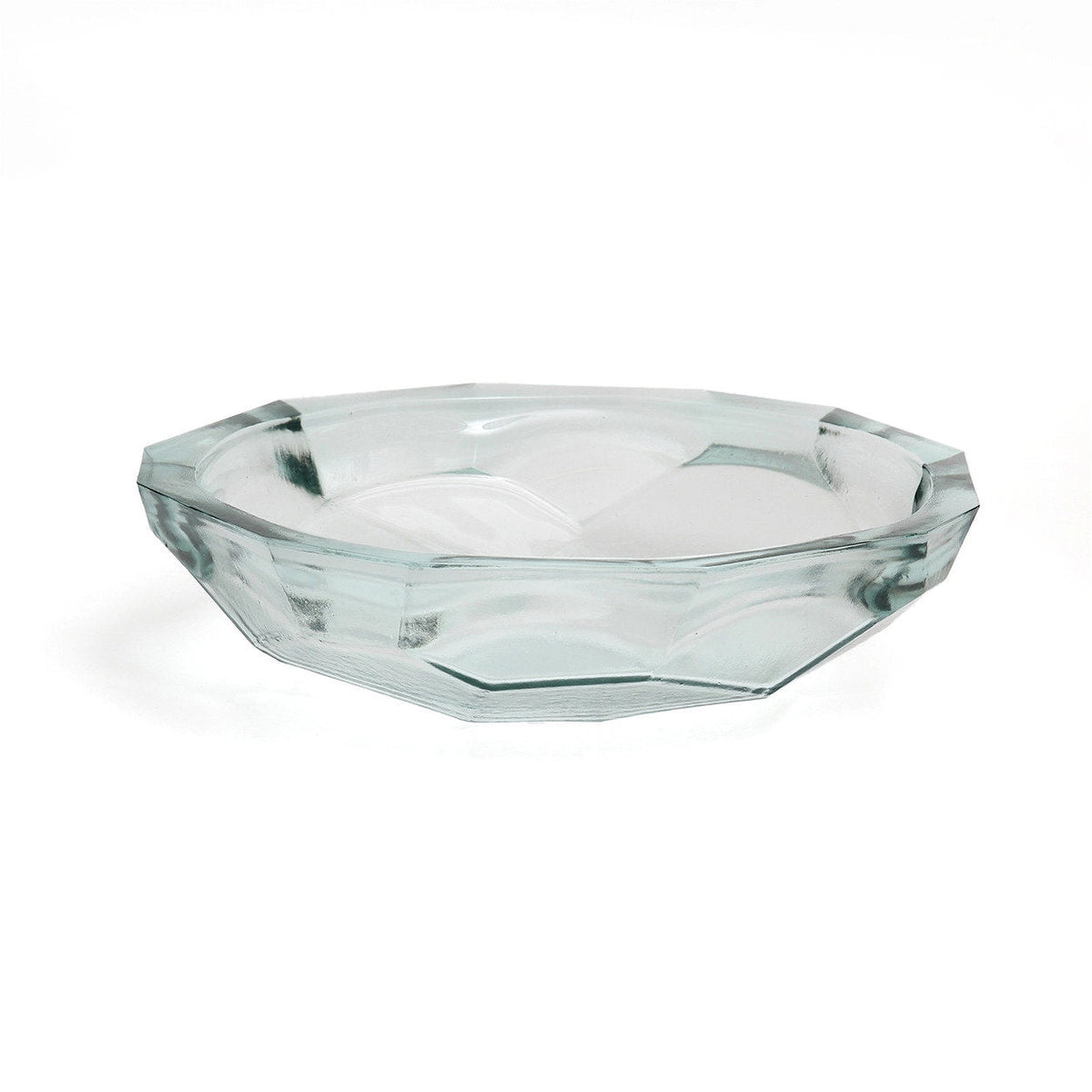 Blue Glass Origami Bowl — L