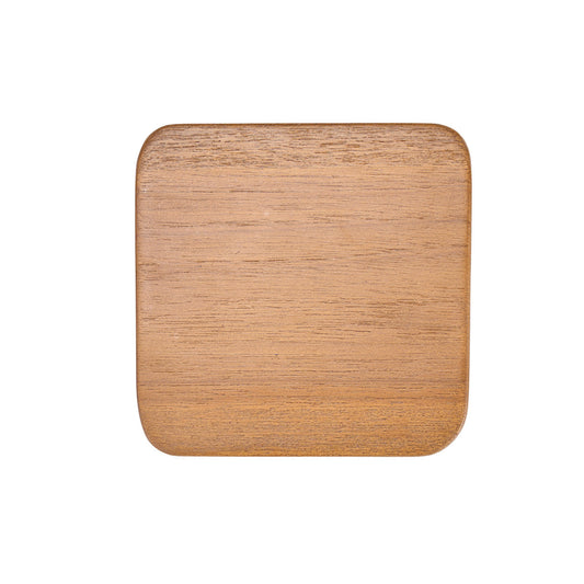 Pack de 4 Porta-Copos em Pedra Natural Lisa, Castanho-Claro — Ø 10 cm