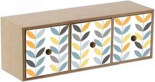 Caixa de Joias Erin em Madeira — Padrão Floral Vintage