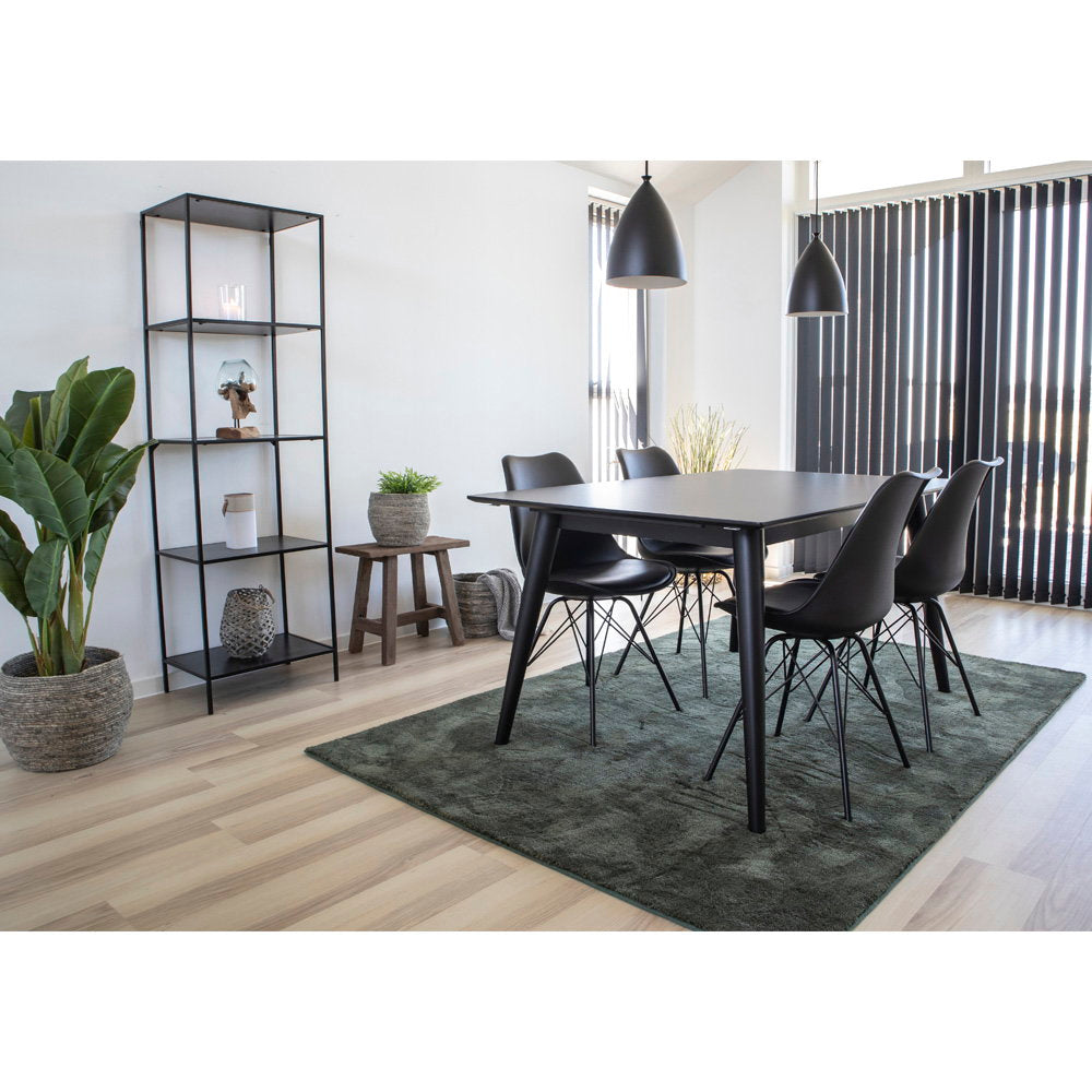 Cadeira de Jantar Oslo em Couro Sintético Preto