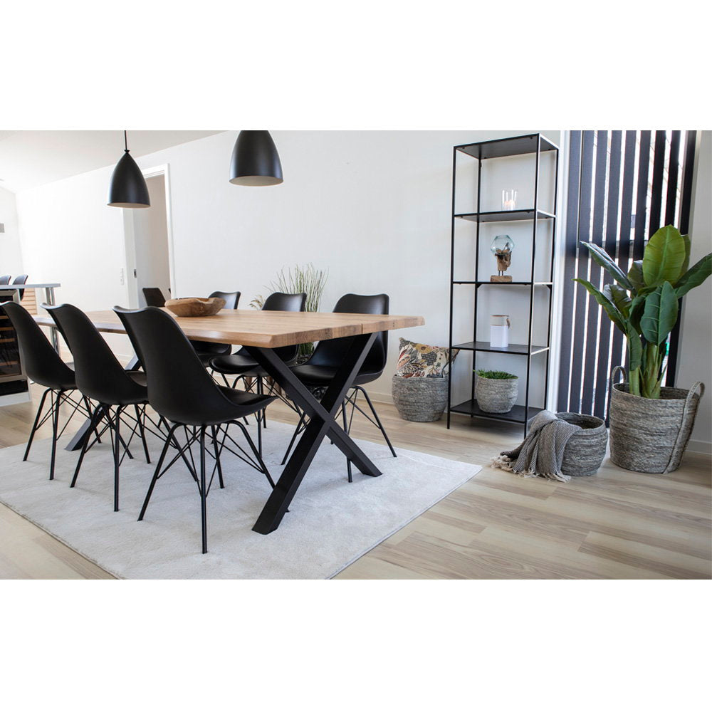 Cadeira de Jantar Oslo em Couro Sintético Preto