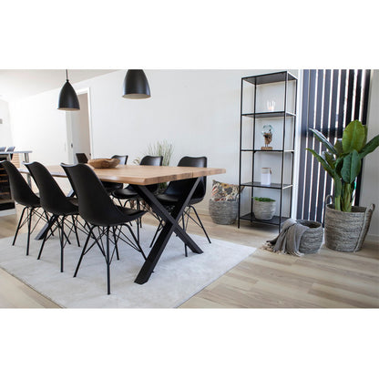 Cadeira de Jantar Oslo em Couro Sintético Preto