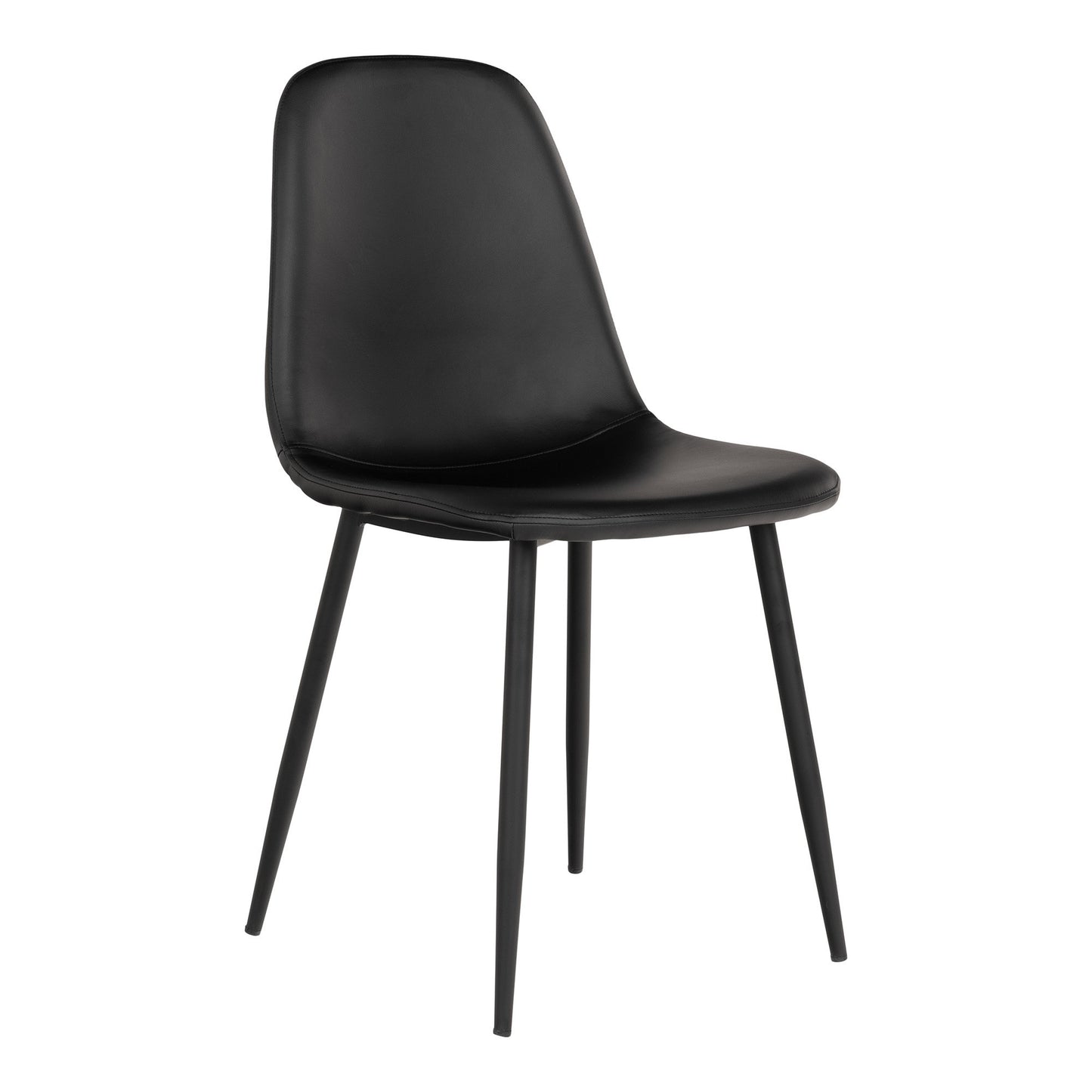 Stockholm Dining Chair in Black Faux Leather