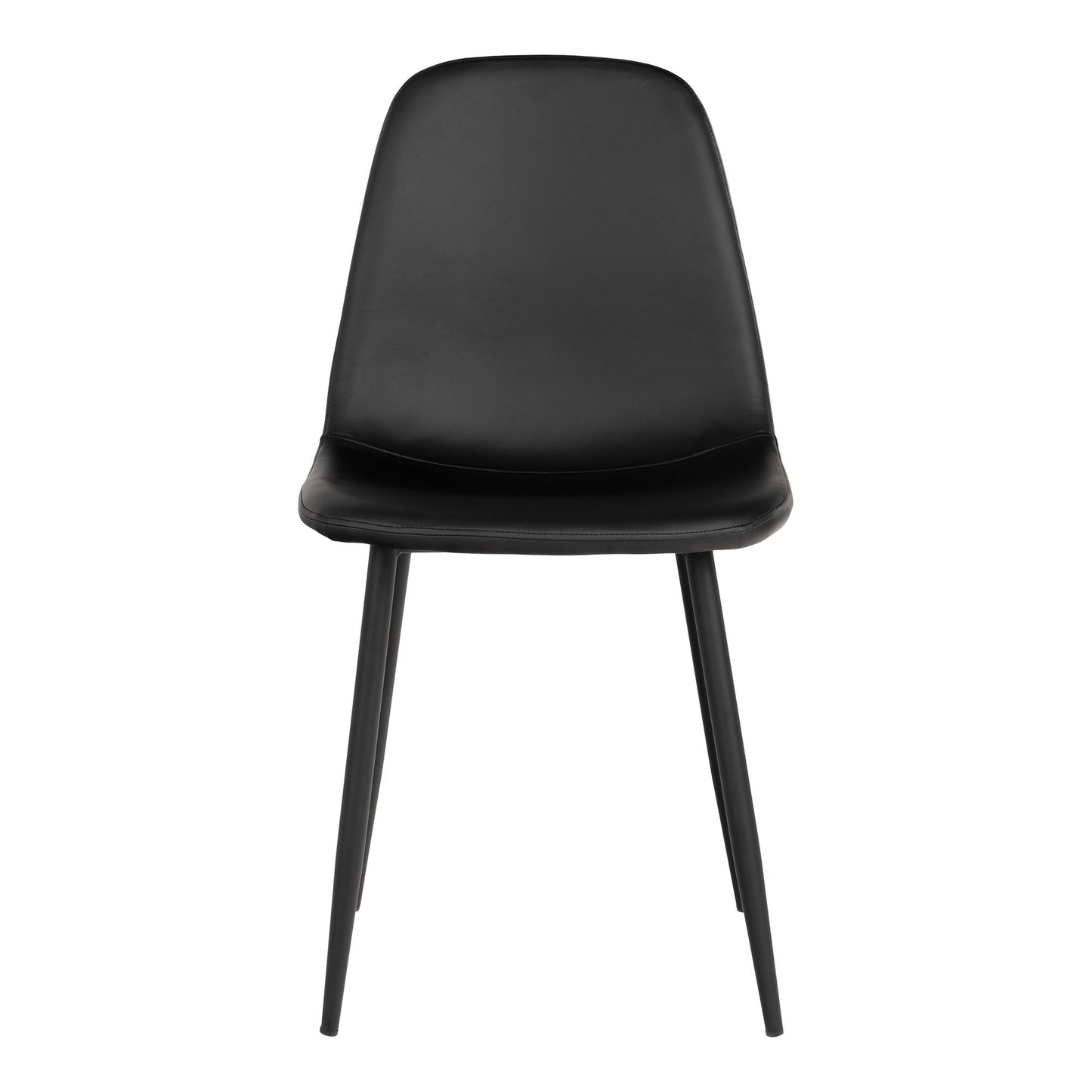 Stockholm Dining Chair in Black Faux Leather
