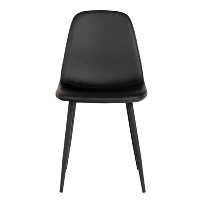 Stockholm Dining Chair in Black Faux Leather