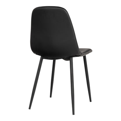 Stockholm Dining Chair in Black Faux Leather