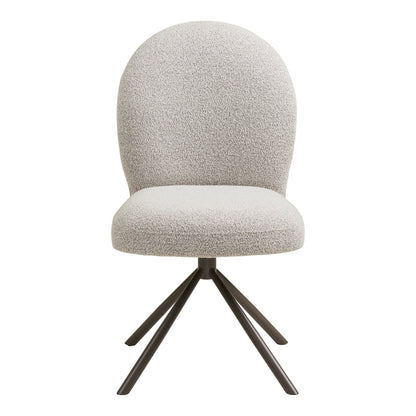 Lana Swivel Dining Chair in Sand Bouclé