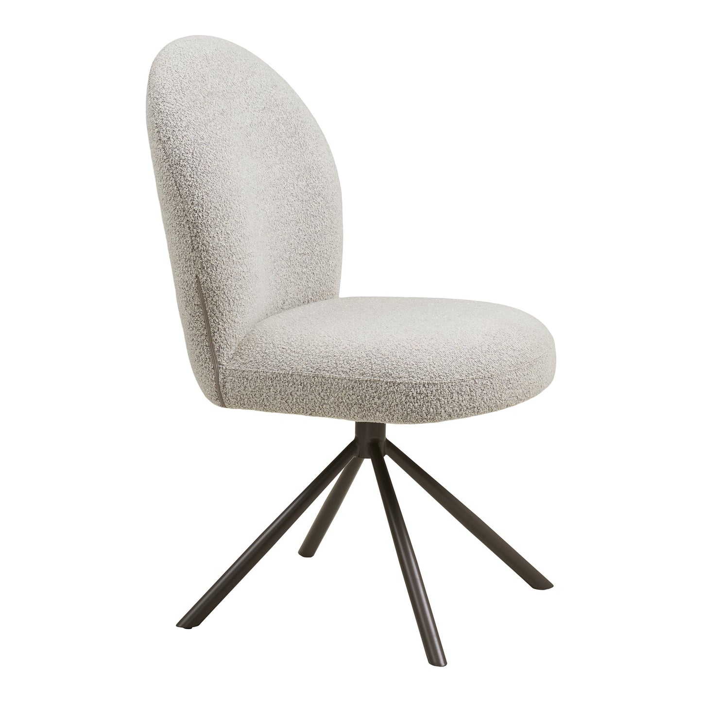 Lana Swivel Dining Chair in Sand Bouclé