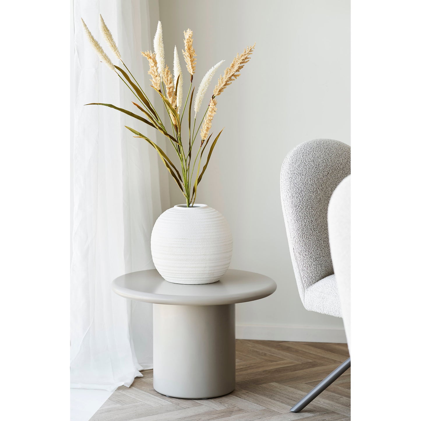 Lana Swivel Dining Chair in Sand Bouclé