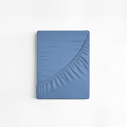 Cotton Fitted Sheet, Blue — 180 × 200 cm