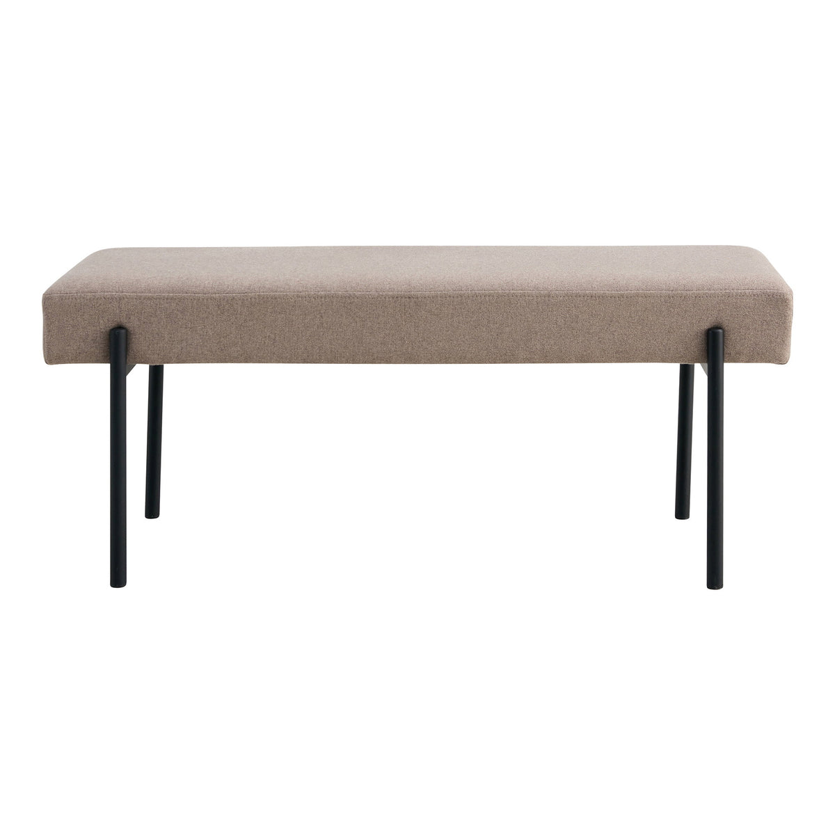 Banco Swindon en Tejido Color Piedra — 100 × 36 × 42,5 cm