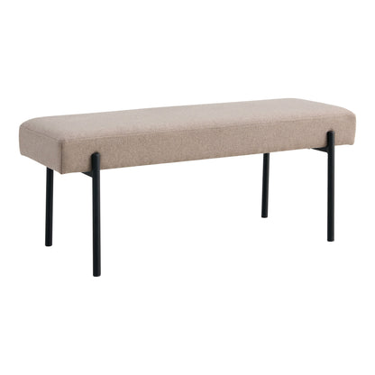 Banco Swindon en Tejido Color Piedra — 100 × 36 × 42,5 cm