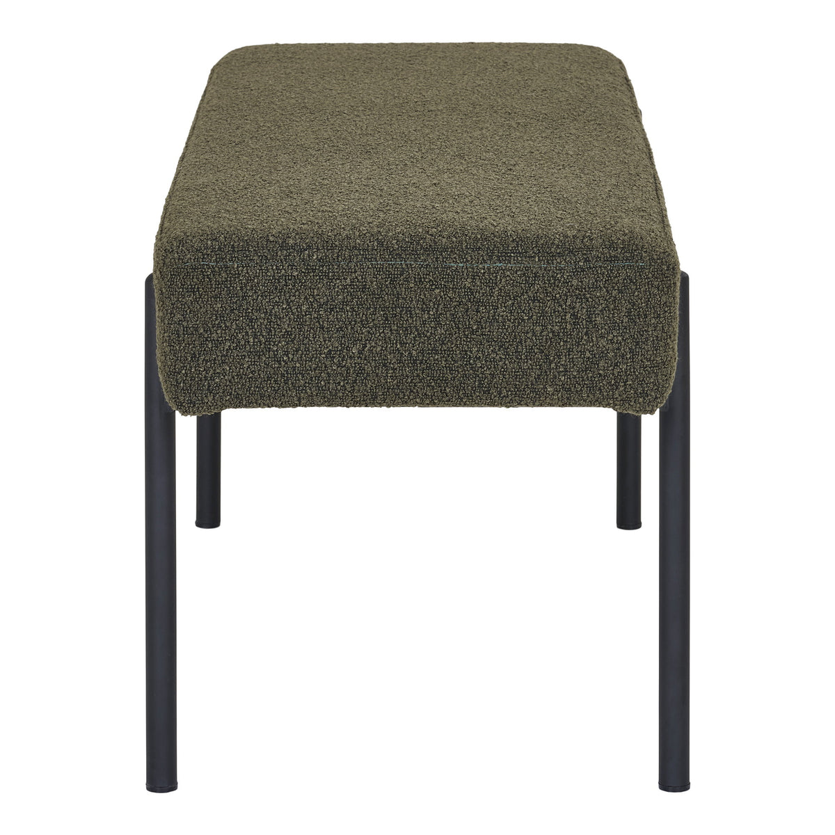 Banco Swindon em Bouclé Verde-Escuro — 100 × 36 × 42,5 cm