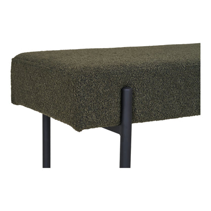 Banco Swindon em Bouclé Verde-Escuro — 100 × 36 × 42,5 cm