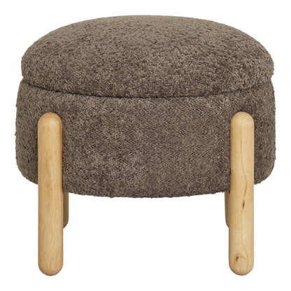 Puf con Almacenaje Medas, Marrón y Natural — Ø 45 × 36 cm