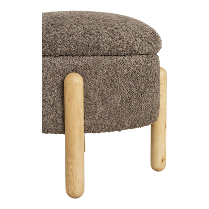 Puf con Almacenaje Medas, Marrón y Natural — Ø 45 × 36 cm