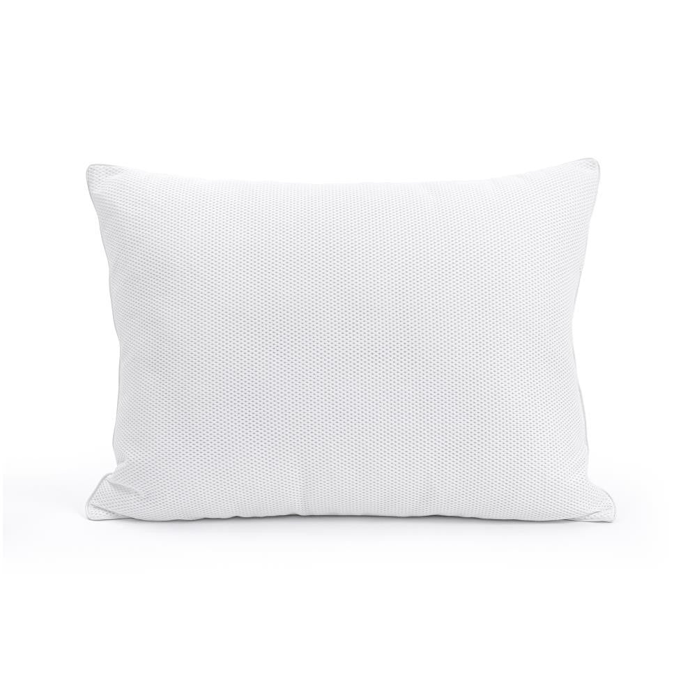 Low Sleeping Pillow with Ventilated Mesh, White — 50 × 70 cm