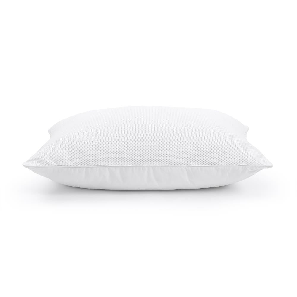 Low Sleeping Pillow with Ventilated Mesh, White — 50 × 70 cm
