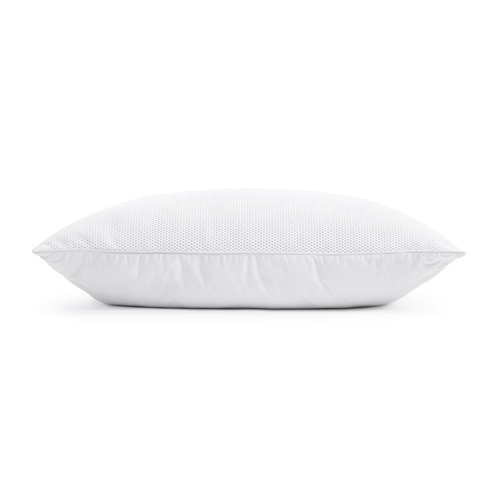 Low Sleeping Pillow with Ventilated Mesh, White — 50 × 70 cm