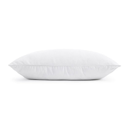 Low Sleeping Pillow with Ventilated Mesh, White — 50 × 70 cm