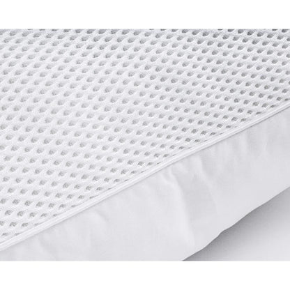 Almofada de Dormir Baixa com Malha Arejada, Branca — Conjunto de 2, 50 × 70 cm