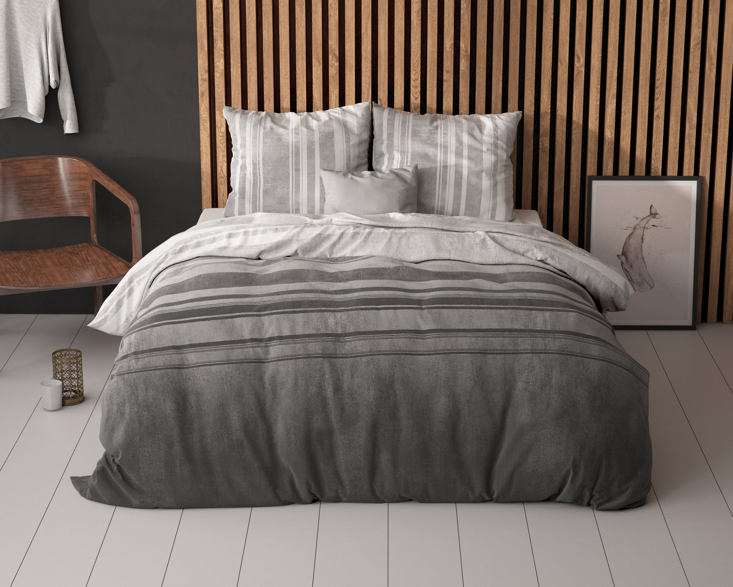 Capa de Edredão Moon Lights em Micropercal Cinzento, 200 × 220 cm