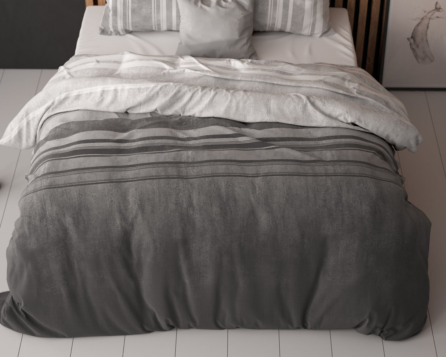 Capa de Edredão Moon Lights em Micropercal Cinzento, 240 × 220 cm