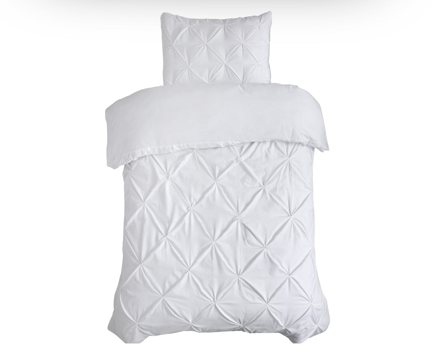 Capa de Edredão Salvador em Algodão Branco com Pintuck, 140 × 220 cm