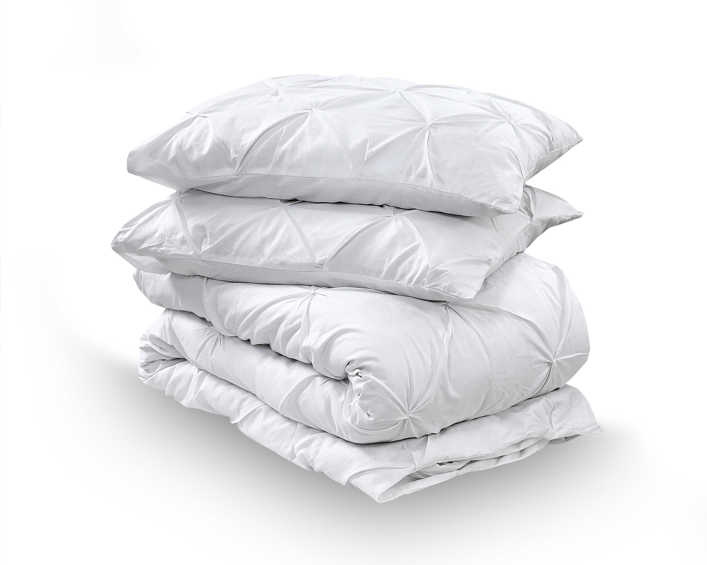 Capa de Edredão Salvador em Algodão Branco com Pintuck, 140 × 220 cm